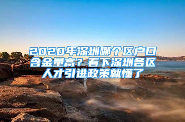 2020年深圳哪個(gè)區(qū)戶口含金量高？看下深圳各區(qū)人才引進(jìn)政策就懂了