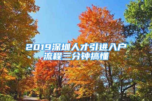 2019深圳人才引進入戶流程三分鐘搞懂