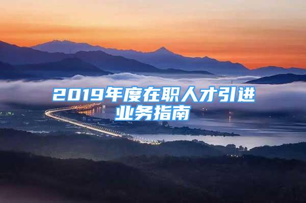 2019年度在職人才引進業(yè)務指南