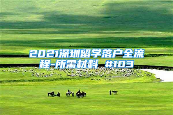 2021深圳留學(xué)落戶全流程-所需材料 #103