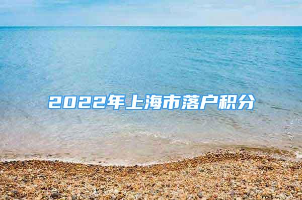 2022年上海市落戶積分