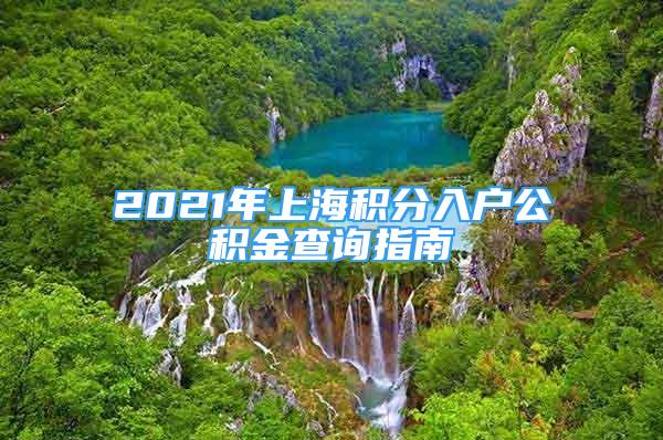 2021年上海積分入戶公積金查詢指南