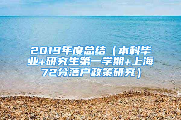 2019年度總結（本科畢業(yè)+研究生第一學期+上海72分落戶政策研究）