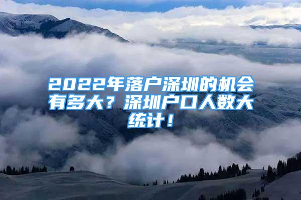 2022年落戶深圳的機(jī)會有多大？深圳戶口人數(shù)大統(tǒng)計！