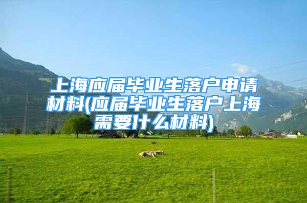 上海應(yīng)屆畢業(yè)生落戶申請(qǐng)材料(應(yīng)屆畢業(yè)生落戶上海需要什么材料)