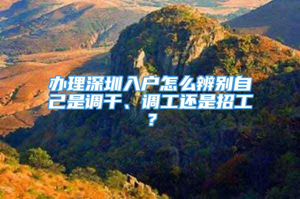 辦理深圳入戶怎么辨別自己是調(diào)干、調(diào)工還是招工？