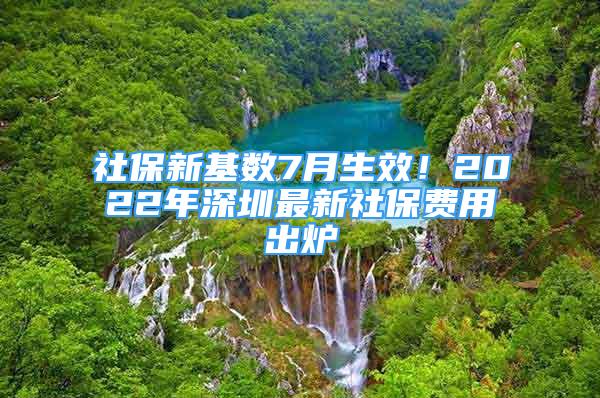 社保新基數(shù)7月生效！2022年深圳最新社保費(fèi)用出爐