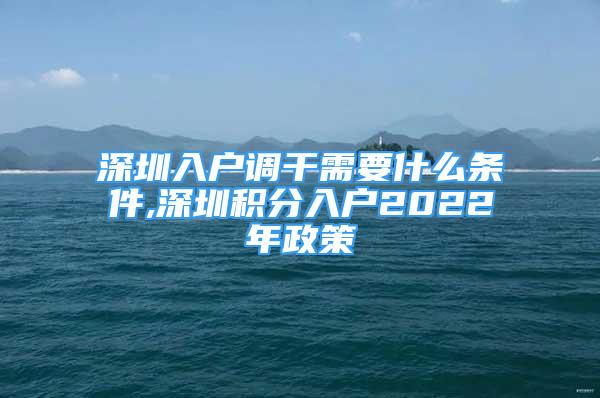 深圳入戶調(diào)干需要什么條件,深圳積分入戶2022年政策