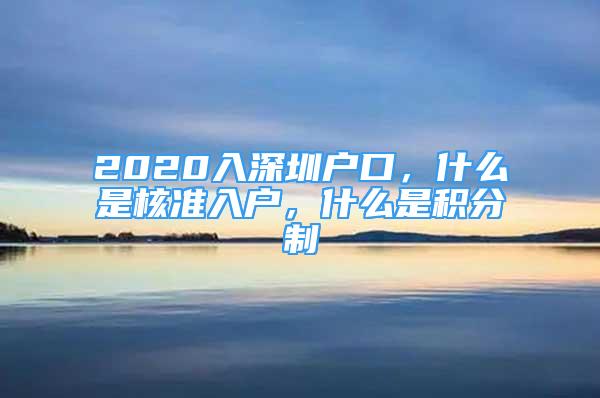 2020入深圳戶口，什么是核準入戶，什么是積分制