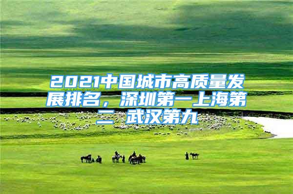 2021中國城市高質(zhì)量發(fā)展排名，深圳第一上海第二 武漢第九