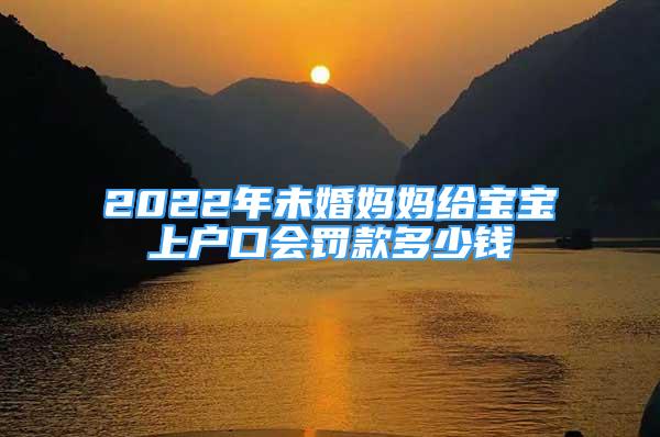 2022年未婚媽媽給寶寶上戶口會(huì)罰款多少錢