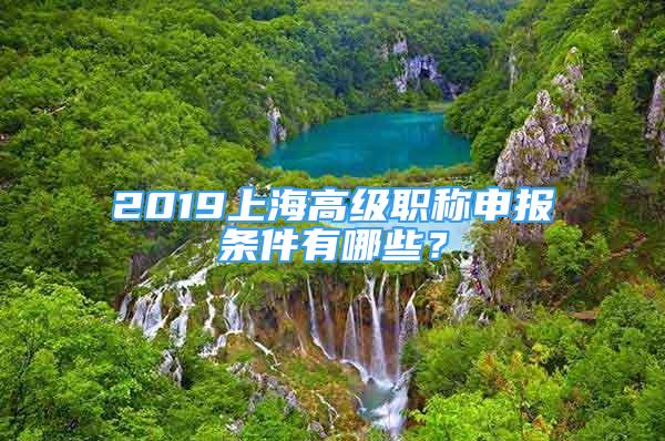 2019上海高級(jí)職稱申報(bào)條件有哪些？