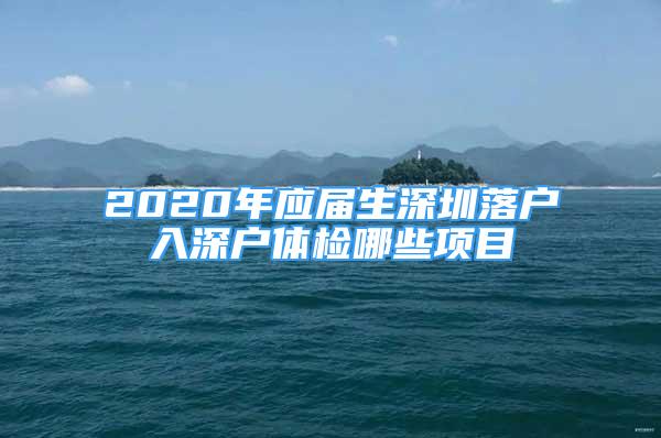 2020年應屆生深圳落戶入深戶體檢哪些項目