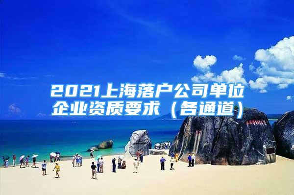 2021上海落戶公司單位企業(yè)資質(zhì)要求（各通道）