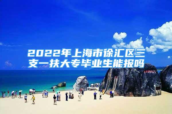 2022年上海市徐匯區(qū)三支一扶大專畢業(yè)生能報嗎