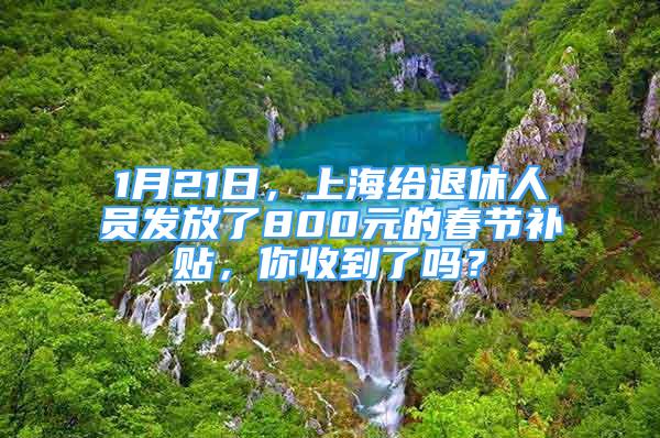 1月21日，上海給退休人員發(fā)放了800元的春節(jié)補貼，你收到了嗎？