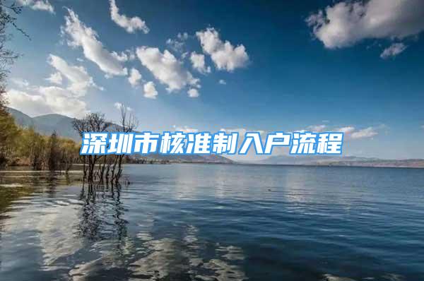 深圳市核準制入戶流程