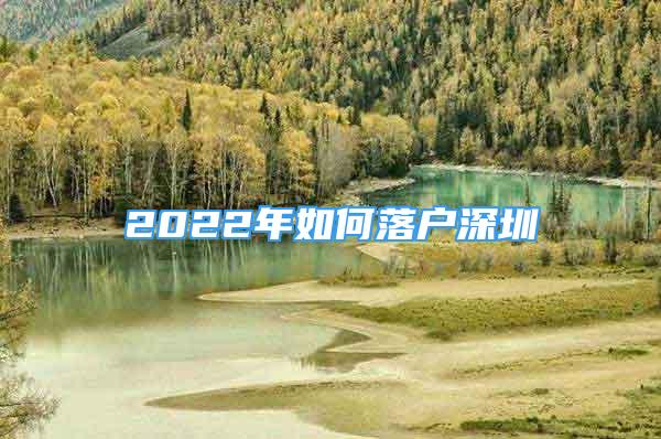 2022年如何落戶深圳