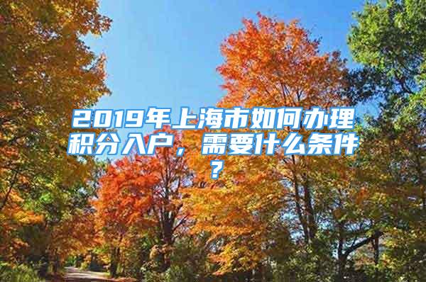 2019年上海市如何辦理積分入戶(hù)，需要什么條件？