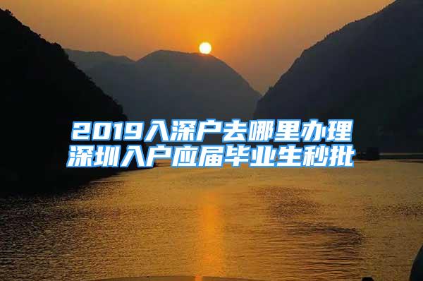 2019入深戶去哪里辦理深圳入戶應(yīng)屆畢業(yè)生秒批