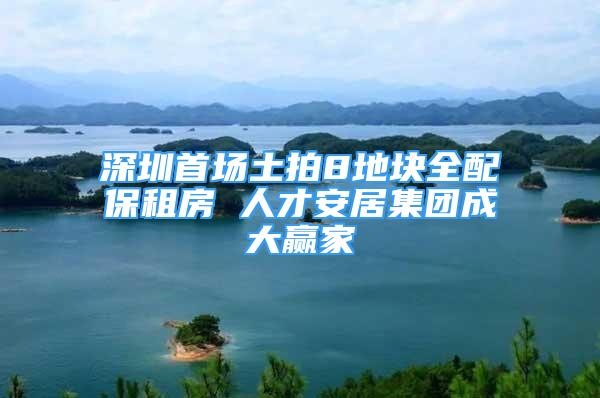 深圳首場土拍8地塊全配保租房 人才安居集團成大贏家