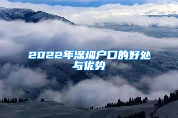 2022年深圳戶口的好處與優(yōu)勢