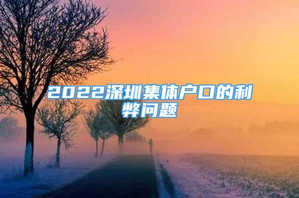 2022深圳集體戶口的利弊問題