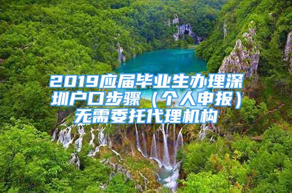 2019應屆畢業(yè)生辦理深圳戶口步驟（個人申報）無需委托代理機構