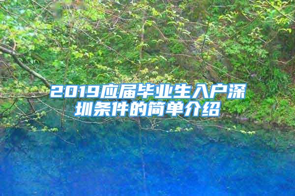 2019應(yīng)屆畢業(yè)生入戶深圳條件的簡(jiǎn)單介紹