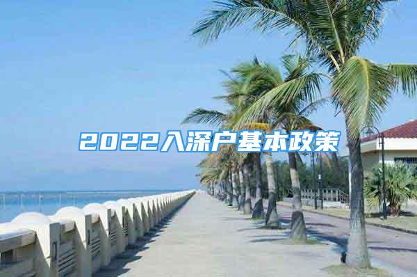 2022入深戶基本政策