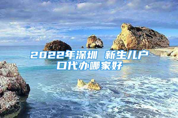 2022年深圳 新生兒戶口代辦哪家好