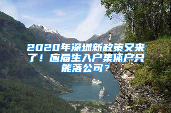 2020年深圳新政策又來了！應(yīng)屆生入戶集體戶只能落公司？