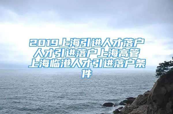 2019上海引進(jìn)人才落戶 人才引進(jìn)落戶上海高管 上海臨港人才引進(jìn)落戶條件