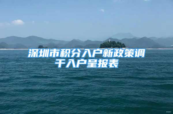 深圳市積分入戶(hù)新政策調(diào)干入戶(hù)呈報(bào)表