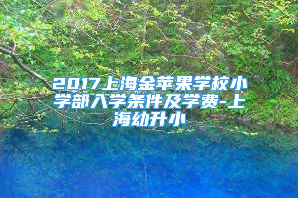 2017上海金蘋果學校小學部入學條件及學費-上海幼升小