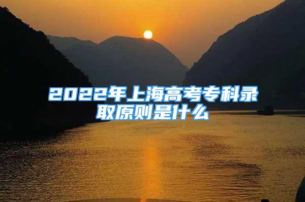 2022年上海高考?？其浫≡瓌t是什么