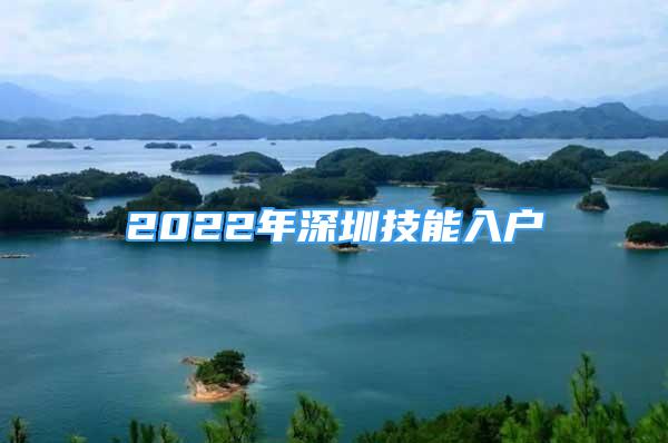 2022年深圳技能入戶