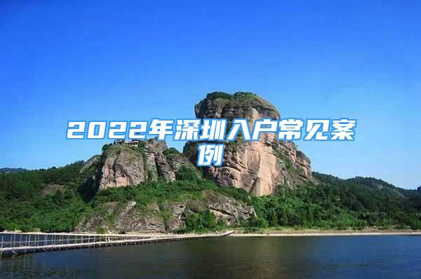 2022年深圳入戶常見案例