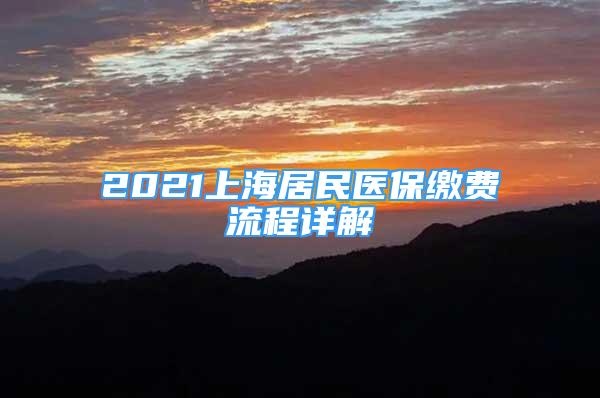 2021上海居民醫(yī)保繳費(fèi)流程詳解