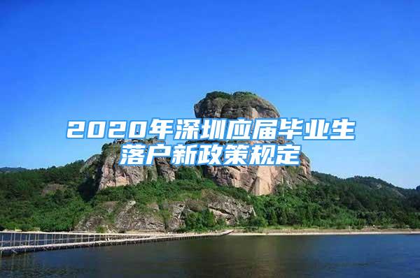 2020年深圳應屆畢業(yè)生落戶新政策規(guī)定