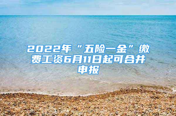 2022年“五險(xiǎn)一金”繳費(fèi)工資6月11日起可合并申報(bào)