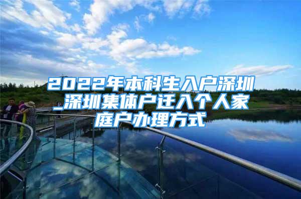 2022年本科生入戶深圳_深圳集體戶遷入個人家庭戶辦理方式