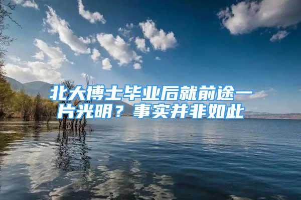 北大博士畢業(yè)后就前途一片光明？事實并非如此