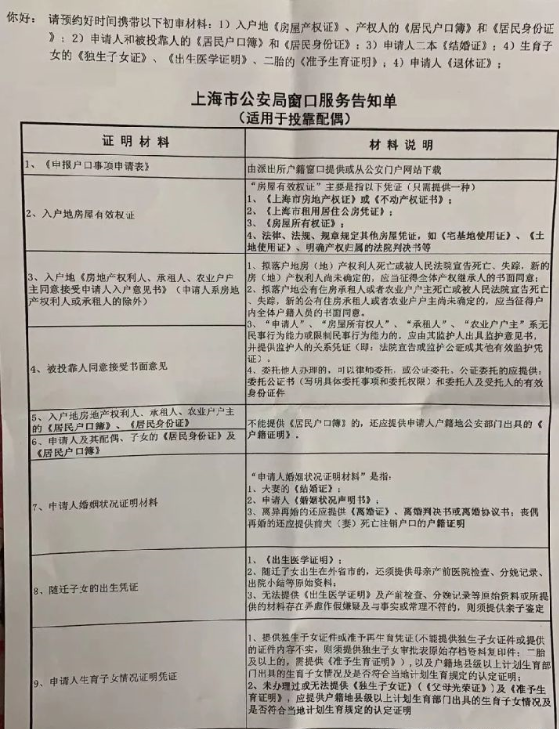 上海落戶