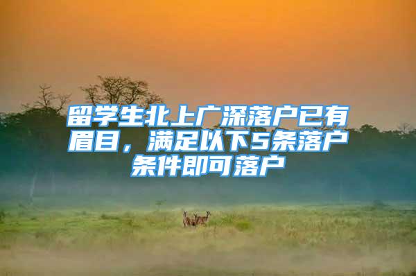 留學生北上廣深落戶已有眉目，滿足以下5條落戶條件即可落戶