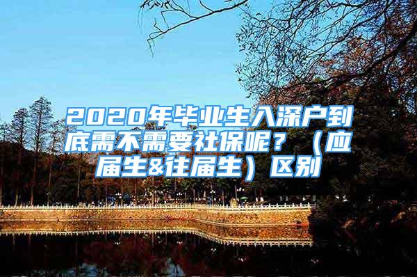 2020年畢業(yè)生入深戶到底需不需要社保呢？（應(yīng)屆生&往屆生）區(qū)別