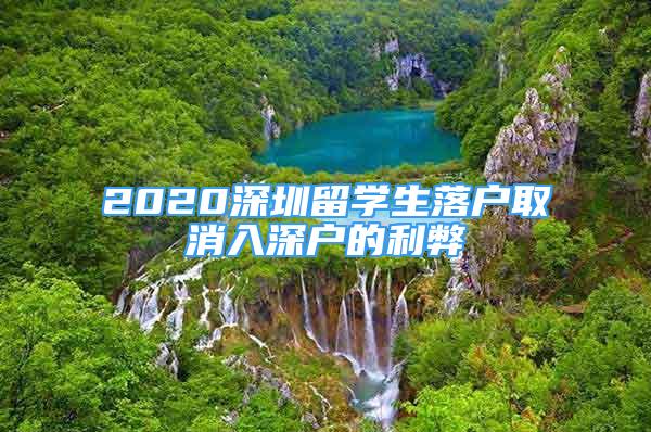 2020深圳留學(xué)生落戶取消入深戶的利弊