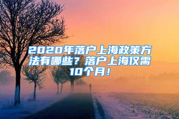 2020年落戶上海政策方法有哪些？落戶上海僅需10個(gè)月！