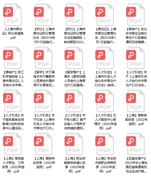 @所有人，上海居住證、積分、落戶等資料免費領(lǐng)取啦！