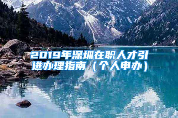 2019年深圳在職人才引進辦理指南（個人申辦）